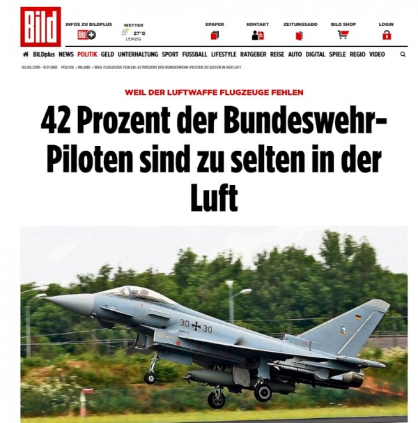 Alman Hava Kuvvetleri'nde uçak sıkıntısı yaşanıyor